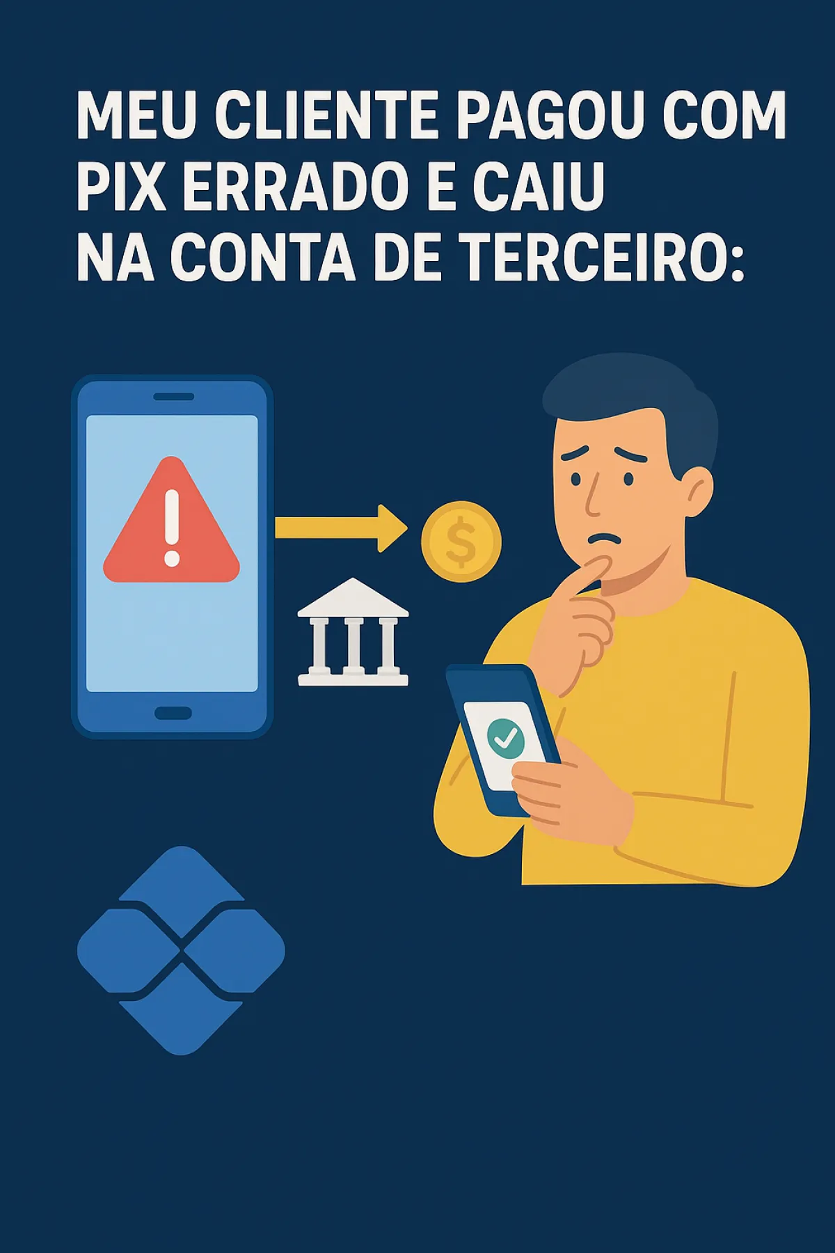 Imagem principal de Meu Cliente Pagou com PIX Errado e Caiu na Conta de Terceiro